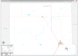 Box Butte County, NE Wall Map Premium Style 2023